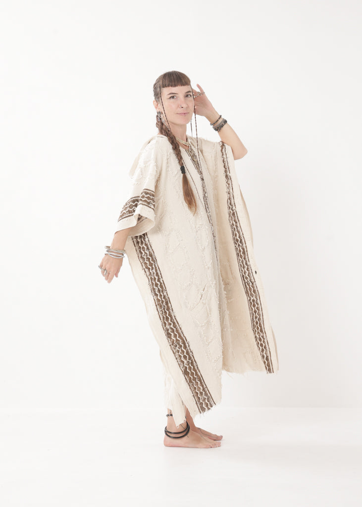 FREJA /ユニセックス] フーディビッグポンチョ | KujA