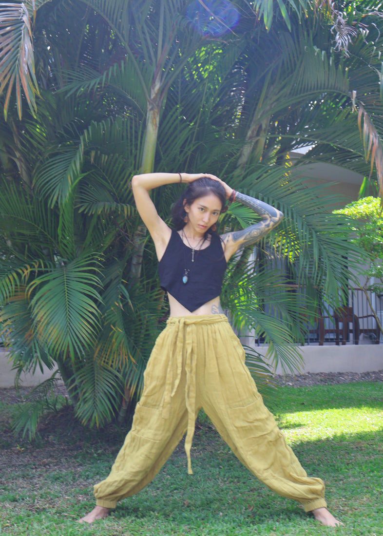 Nature Flow] ローダブルガーゼ・レモンyogaパンツ | KujA