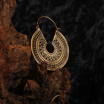 ヴィシュヌ・チャクラ] 真鍮ピアス | KujA