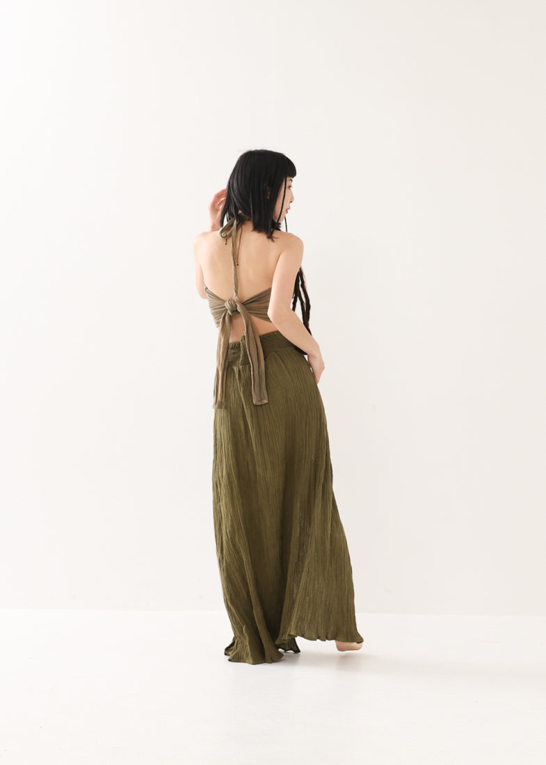 [Tribal Earth] Vネックホルタークロップトップス 全2色