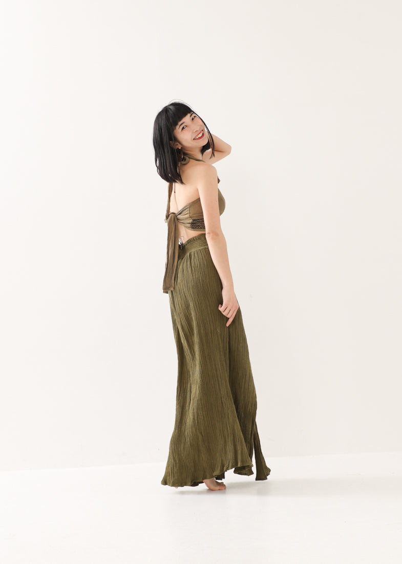 [Tribal Earth] Vネックホルタークロップトップス 全2色