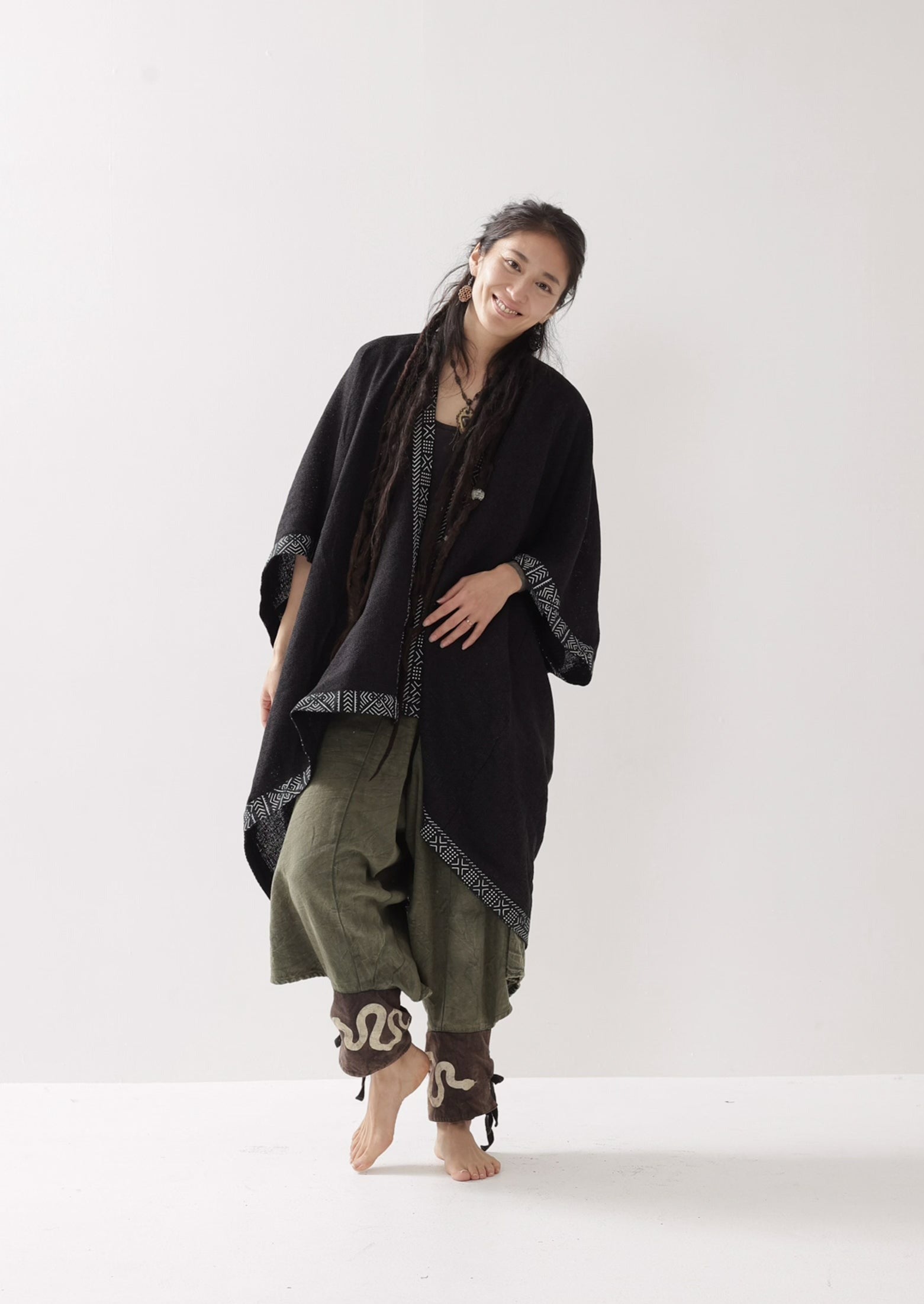 ユニセックス] 厚手コットン NAGA ハーレムパンツ | KujA