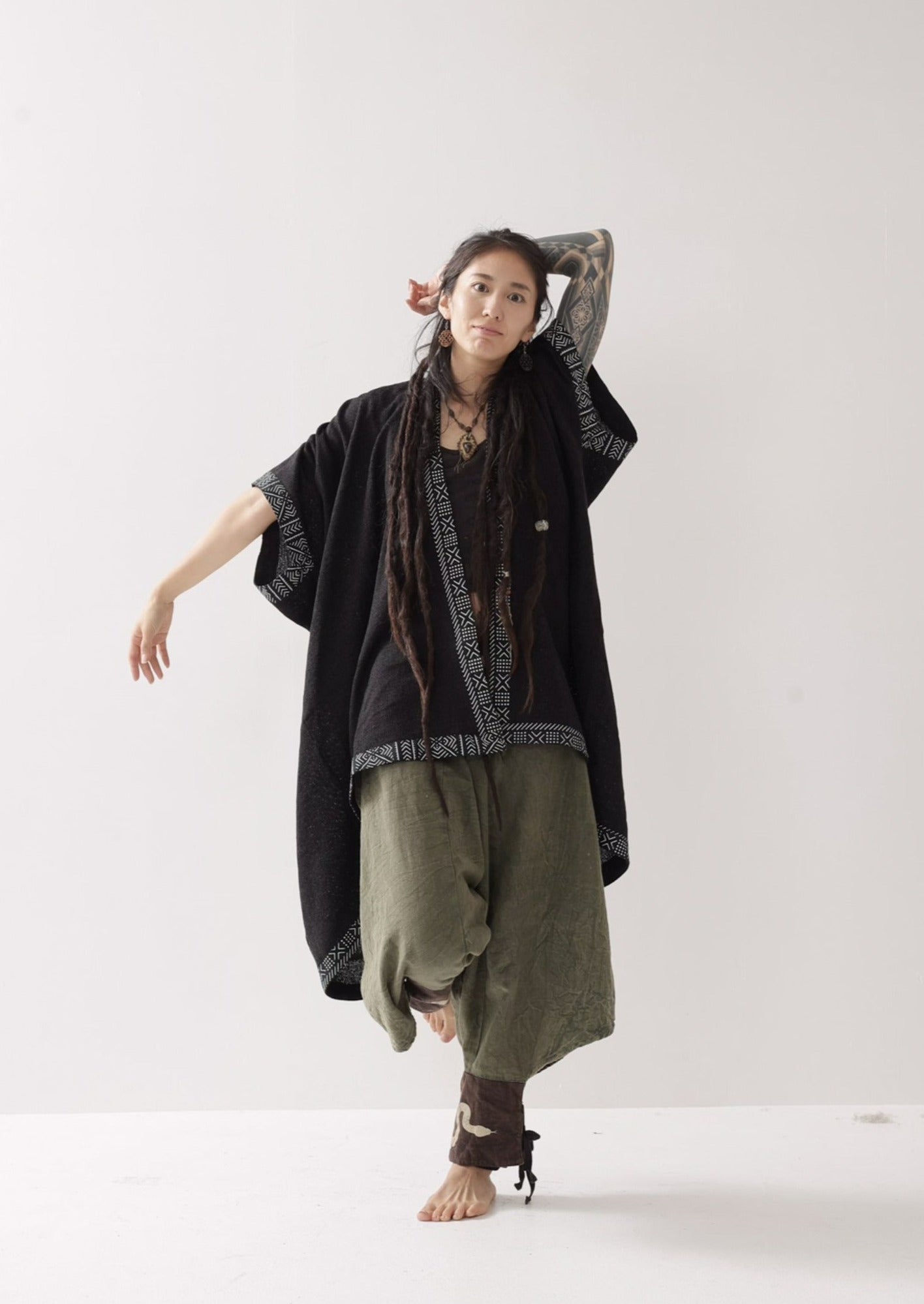 [Doragon Tail / ユニセックス] HINO kimono フィッシュテール コットン羽織