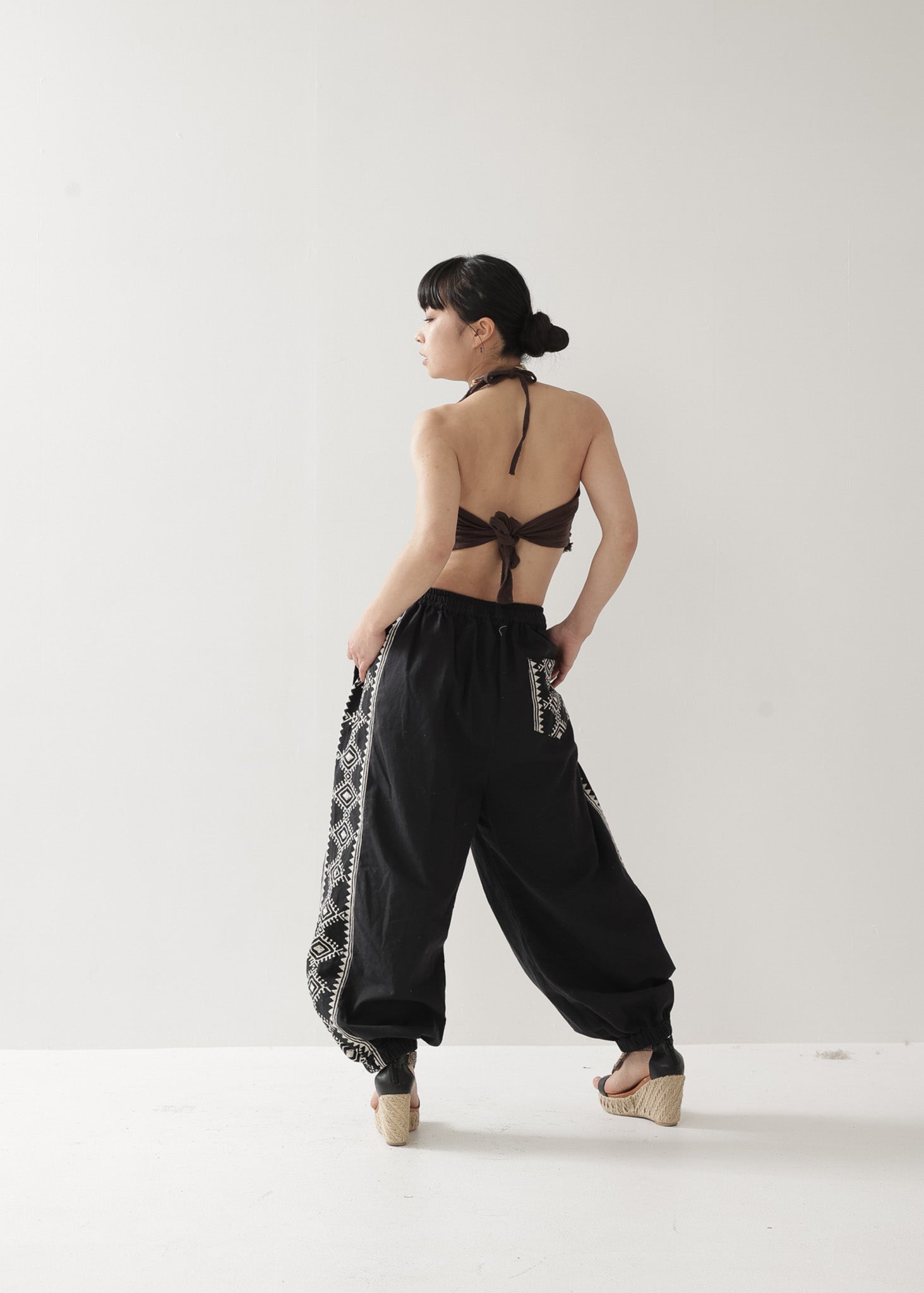 ユニセックス] ブロックプリント/ハーレムヨガパンツ 全3色 | KujA