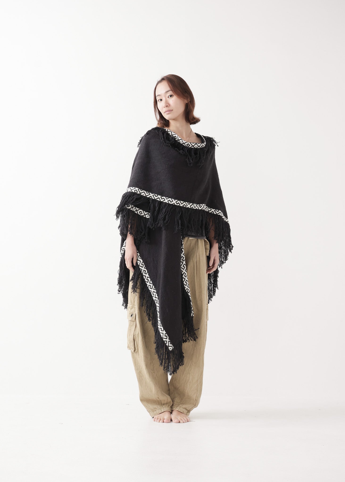 Dragon Tail] 厚手カディ/ 大判シャーマン・ショール 全2色 | KujA