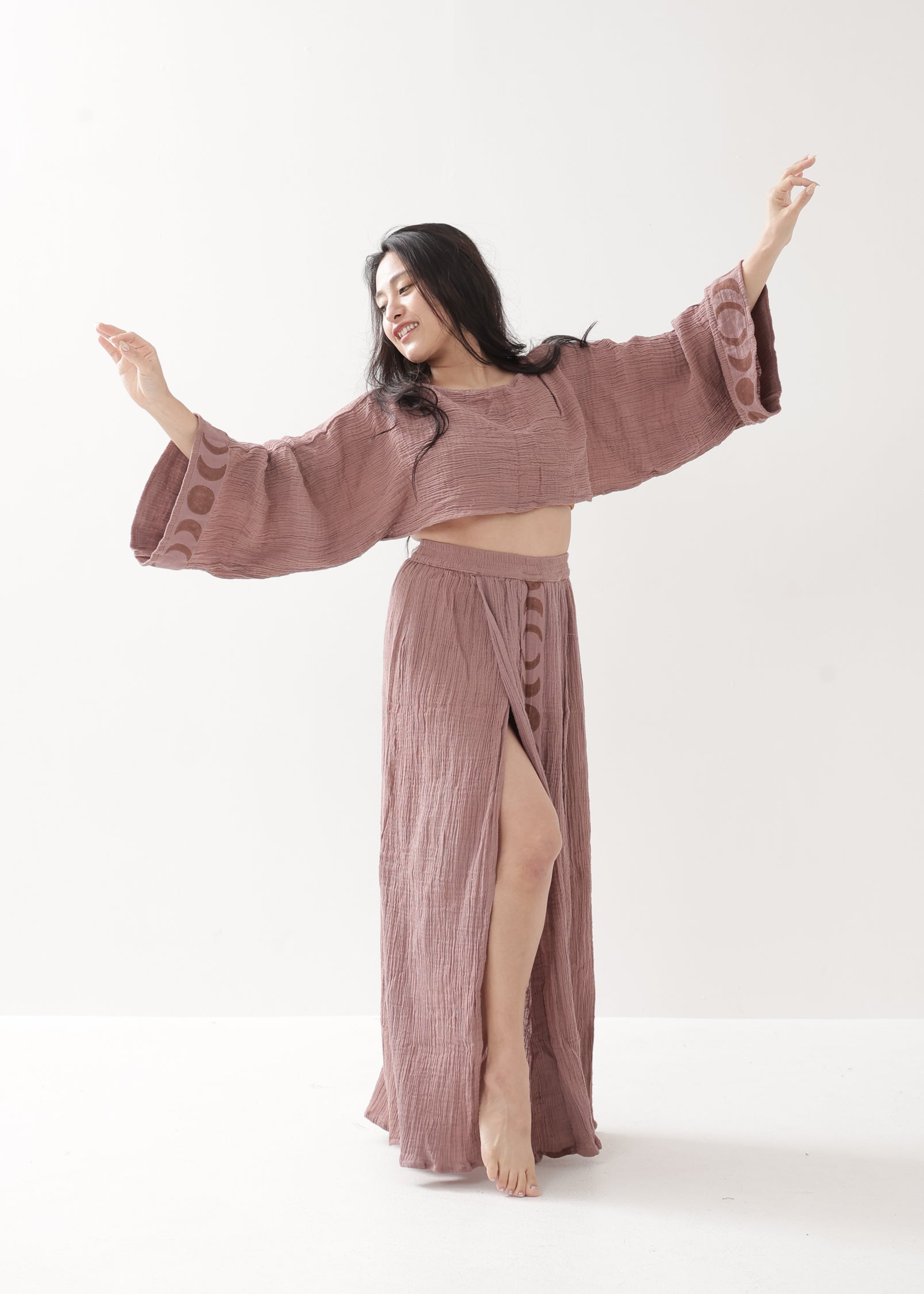 [KujA goddess] ムーンeclipse 平織りクレープ / エジプシャンスカート