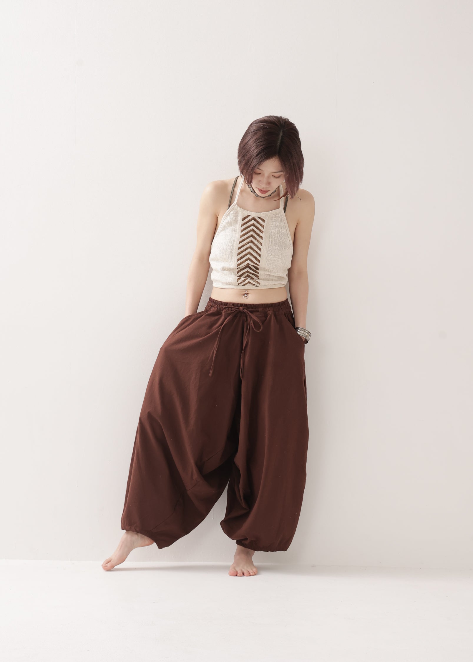 ユニセックス] 天然rawコットン・アラジンサルエルパンツ 全3色 | KujA