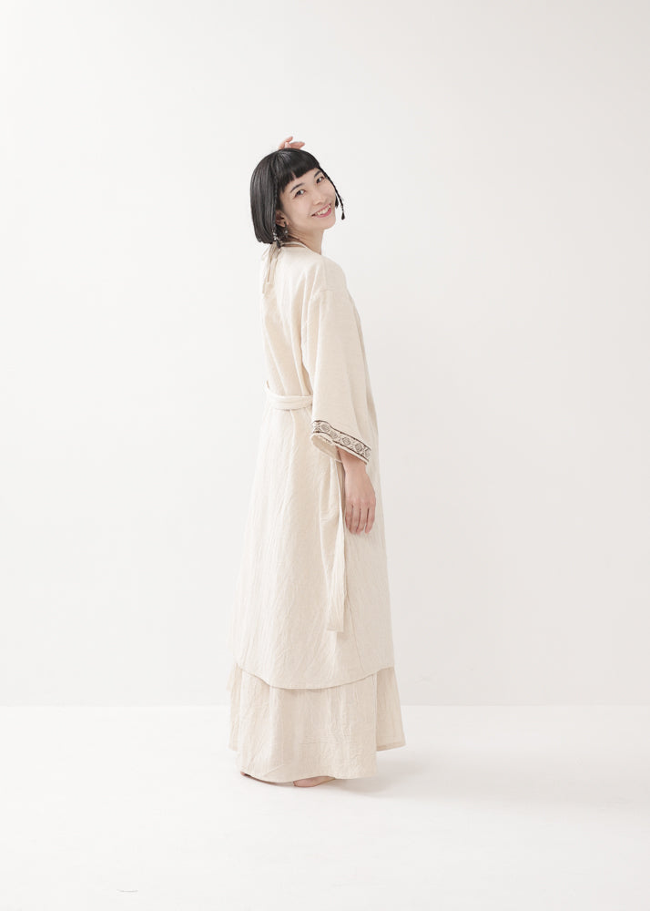 [KANNAGI/ユニセックス] 天照トリム・ストレートローブ羽織