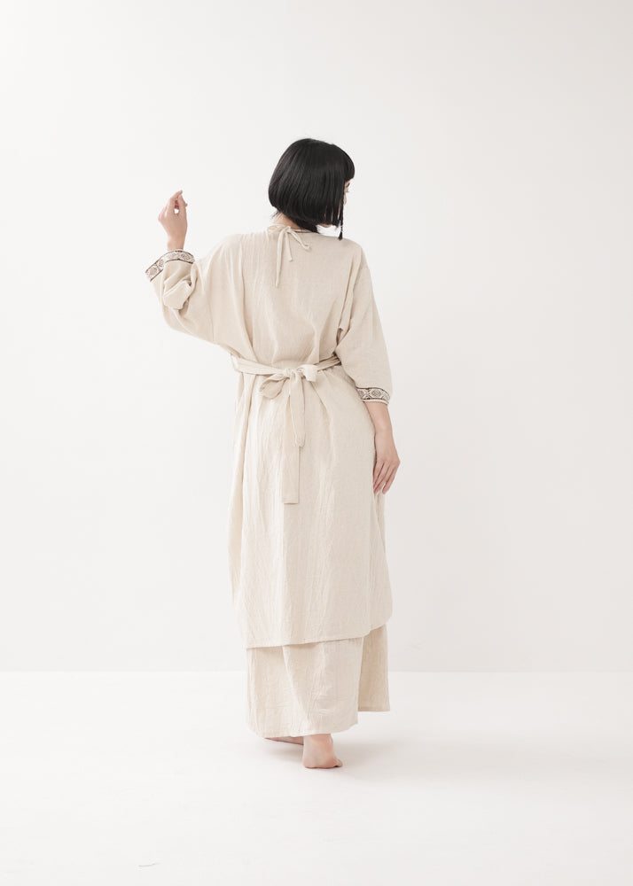 [KANNAGI/ユニセックス] 天照トリム・ストレートローブ羽織