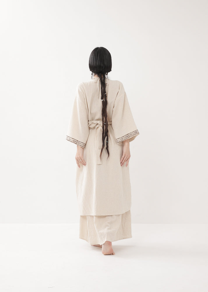 [KANNAGI/ユニセックス] 天照トリム・ストレートローブ羽織