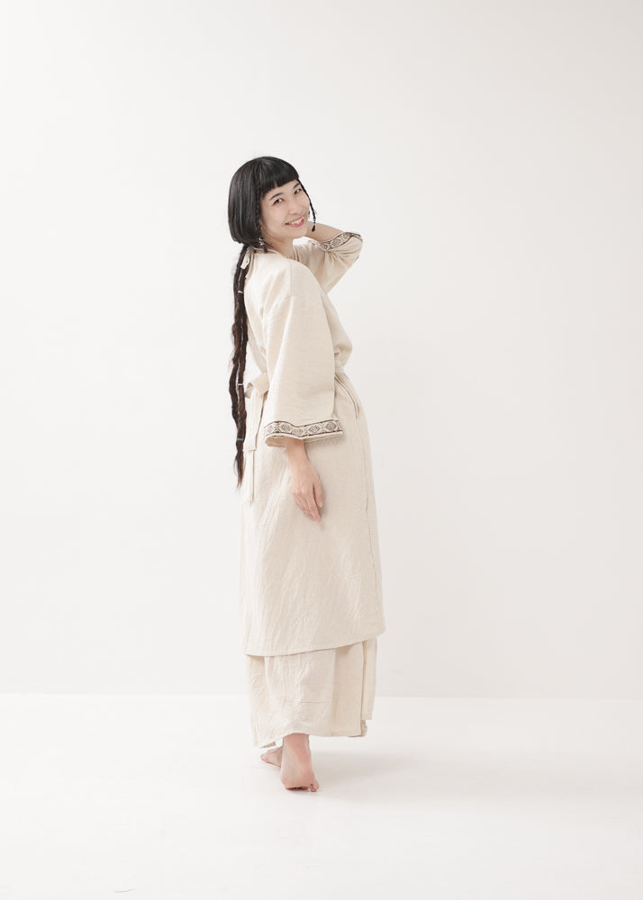 [KANNAGI/ユニセックス] 天照トリム・ストレートローブ羽織