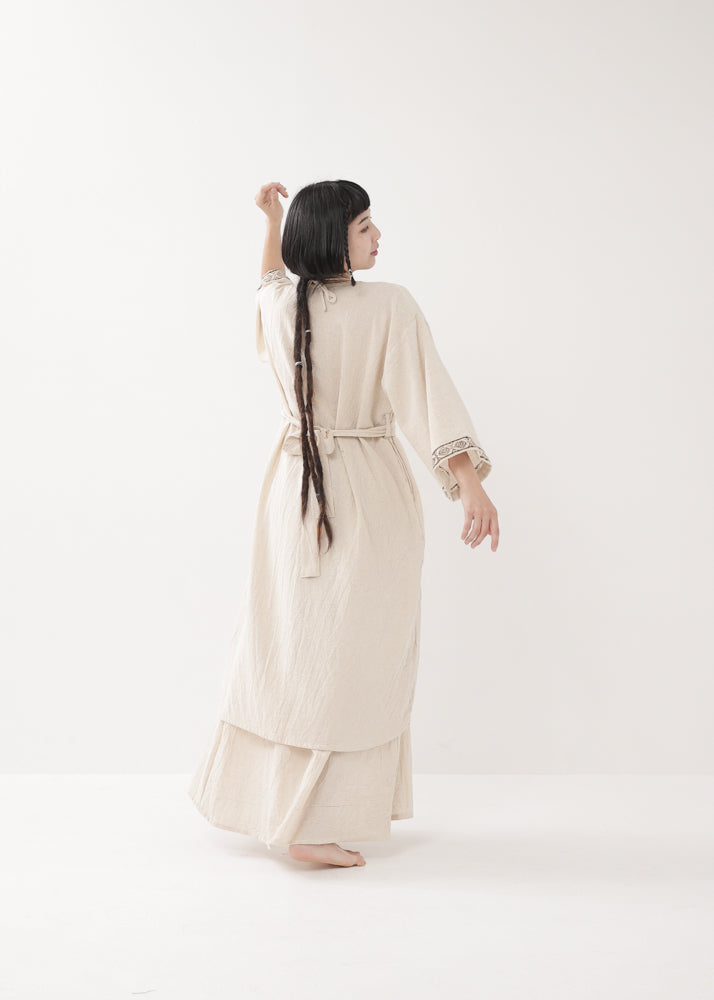 [KANNAGI/ユニセックス] 天照トリム・ストレートローブ羽織