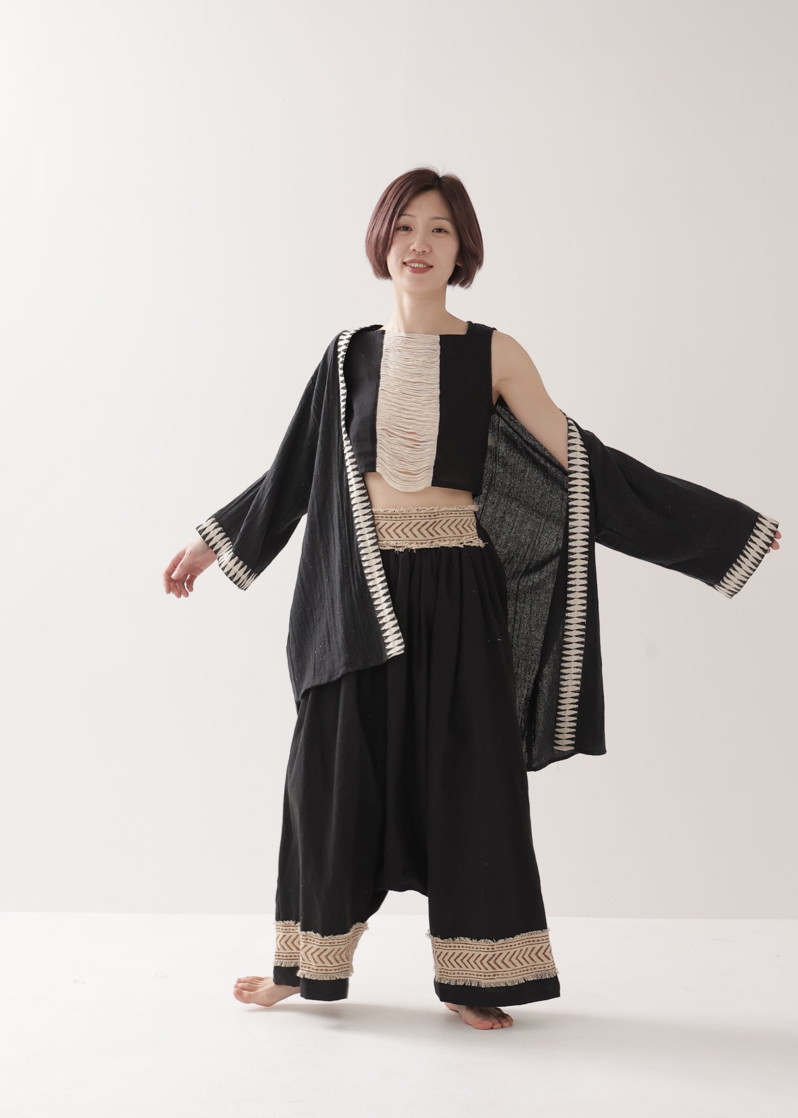 [Doragon Tail / ユニセックス] YATA kimono コットン羽織