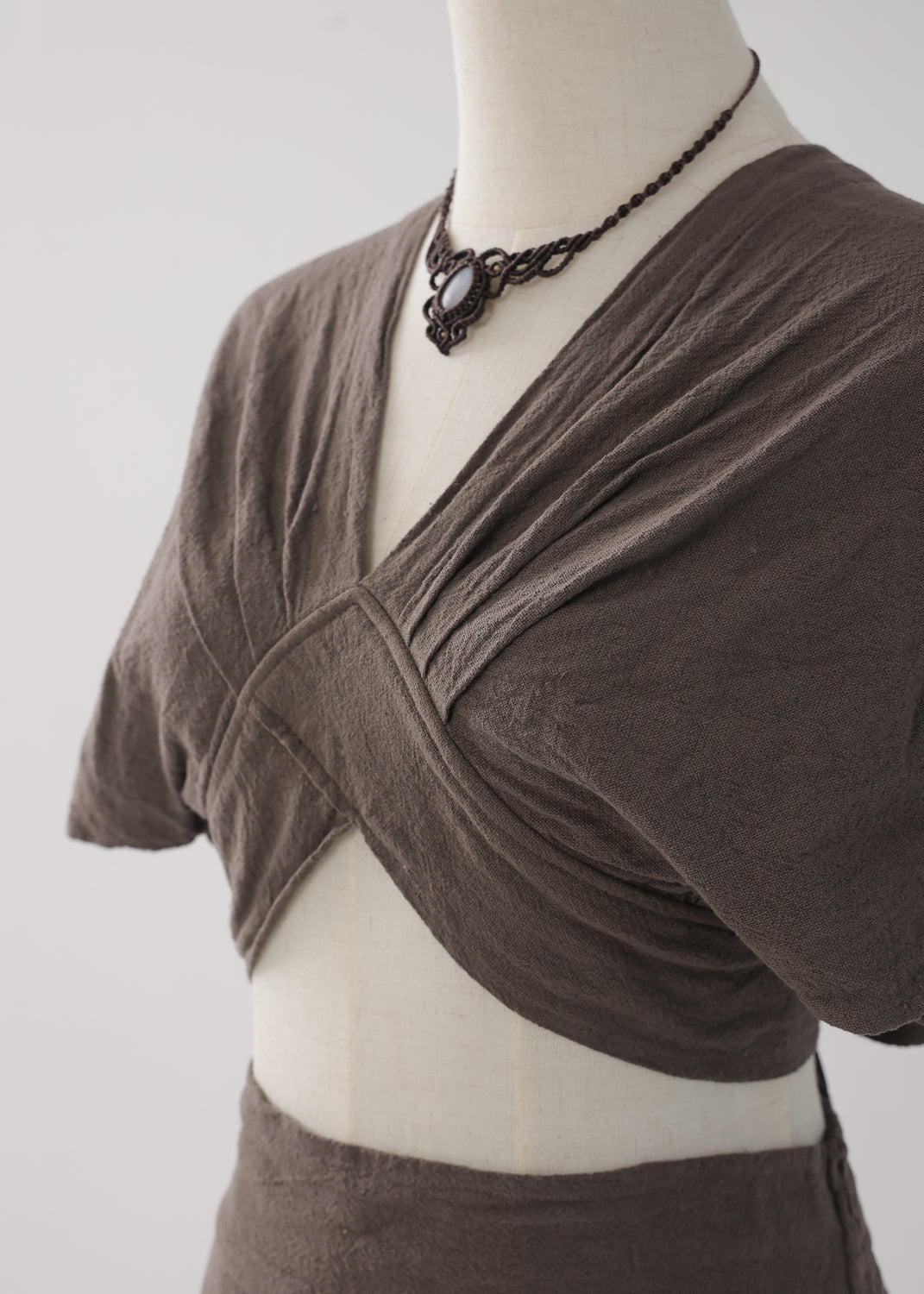 [セットアップ/草木染め] Khadi of Love カイトスリーブトップス＆エジプシャンスカート