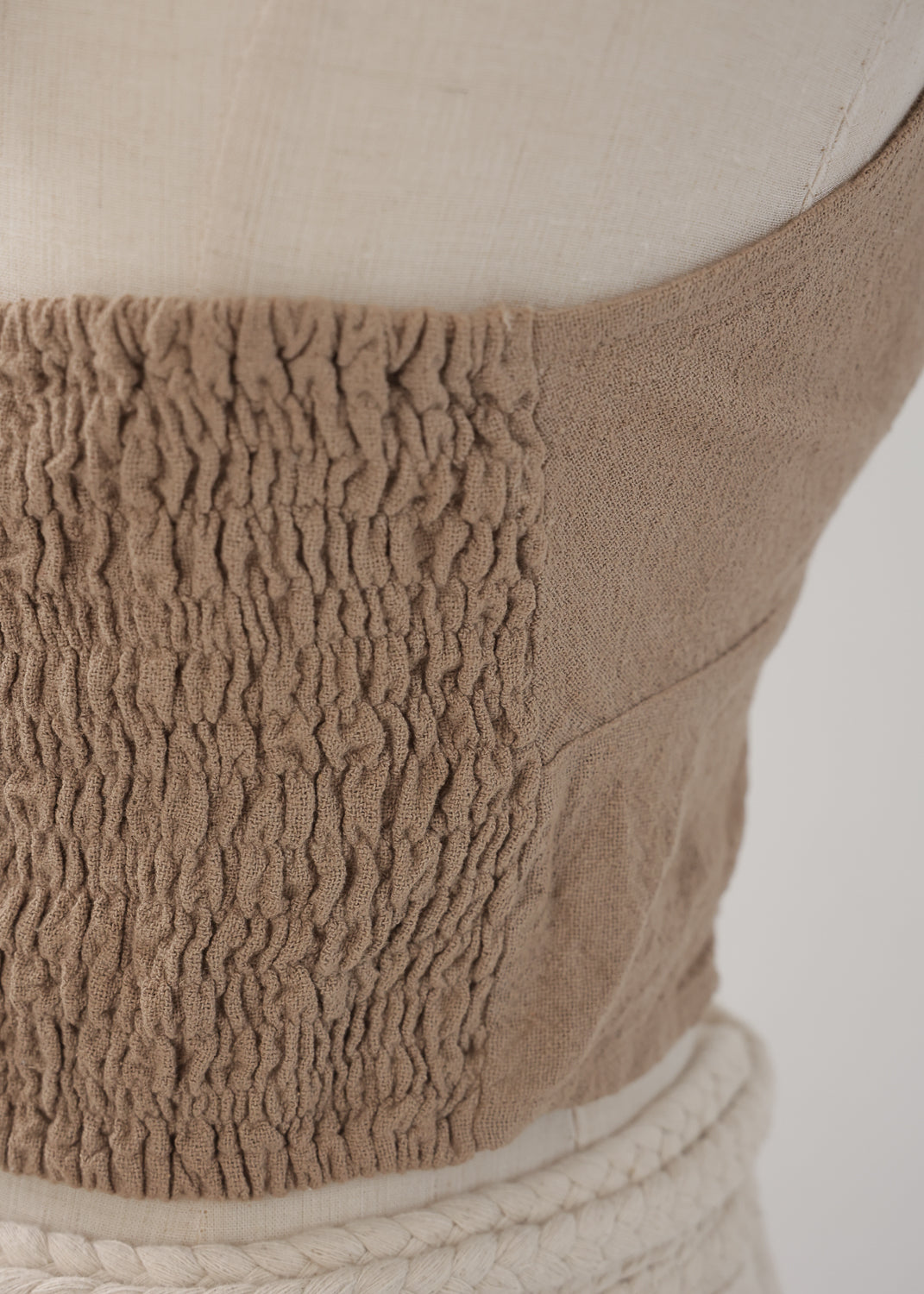 [Khadi of Love / 草木染め] Vネックホルター・クロップドトップス 全3色