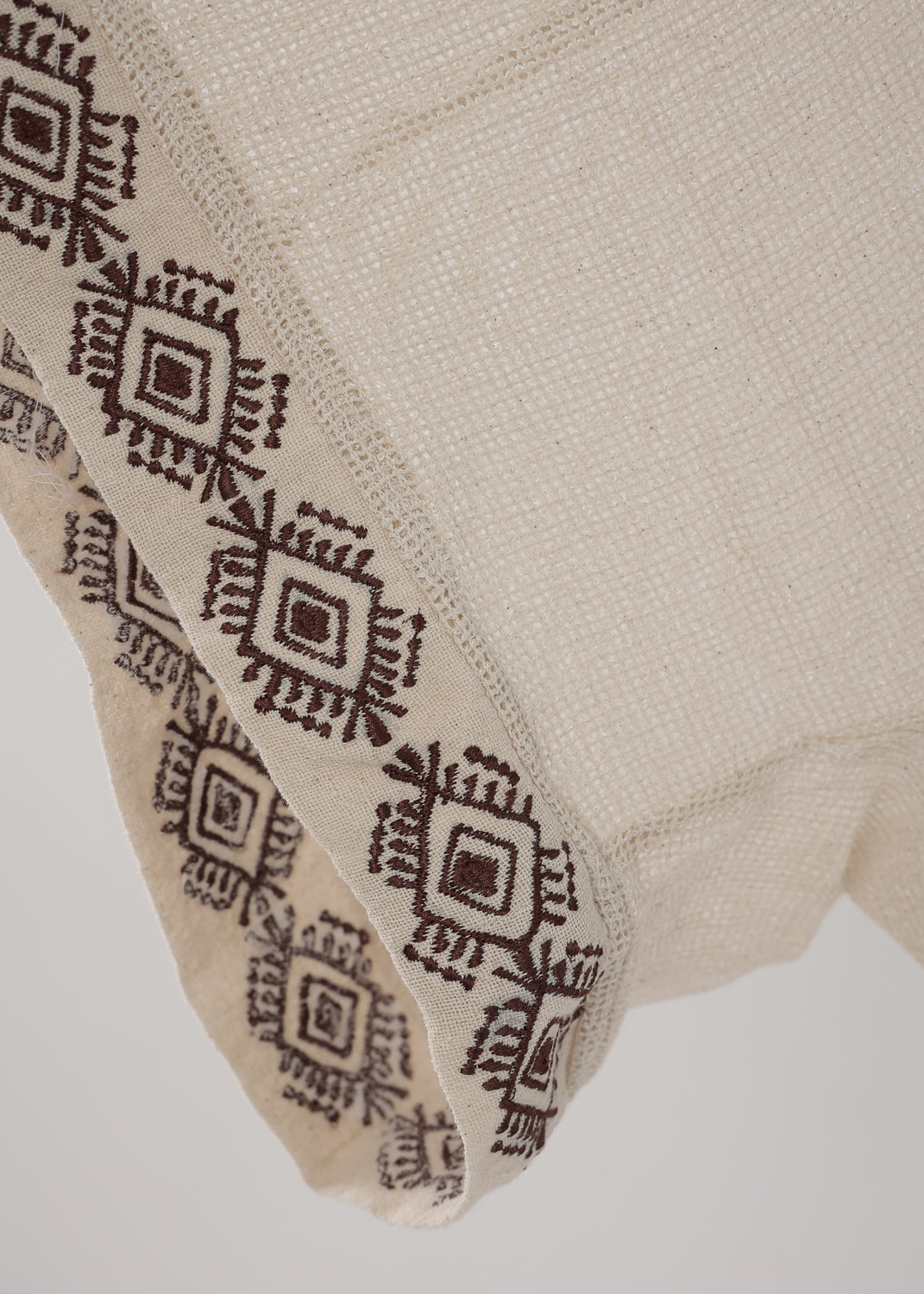 [HINO Ivory /ハンドメイド刺繍] フィッシュテール・コットンニット羽織 Kimono