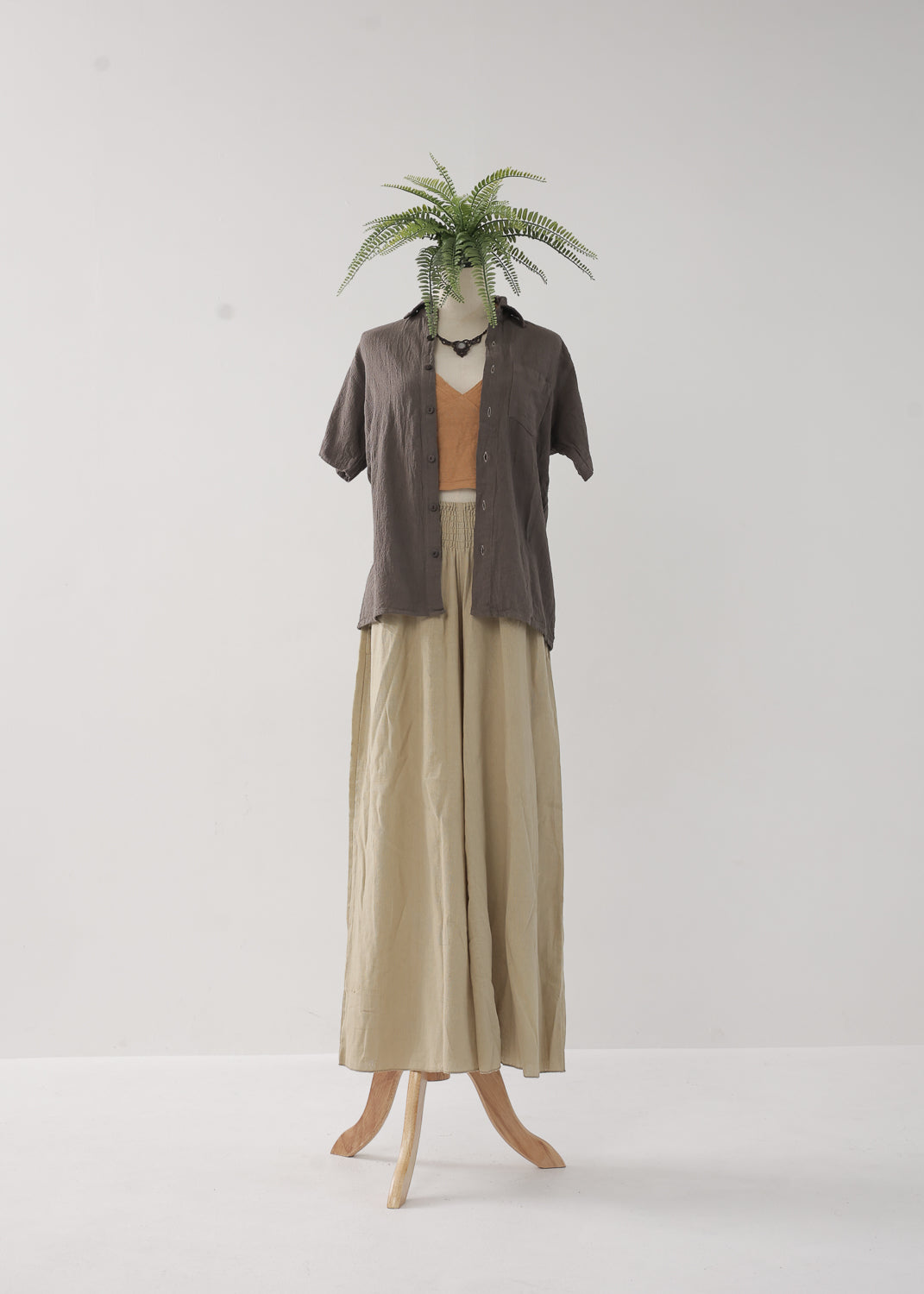 [Khadi of Love /ユニセックス] 草木染め・リラックスカディシャツ 全3色