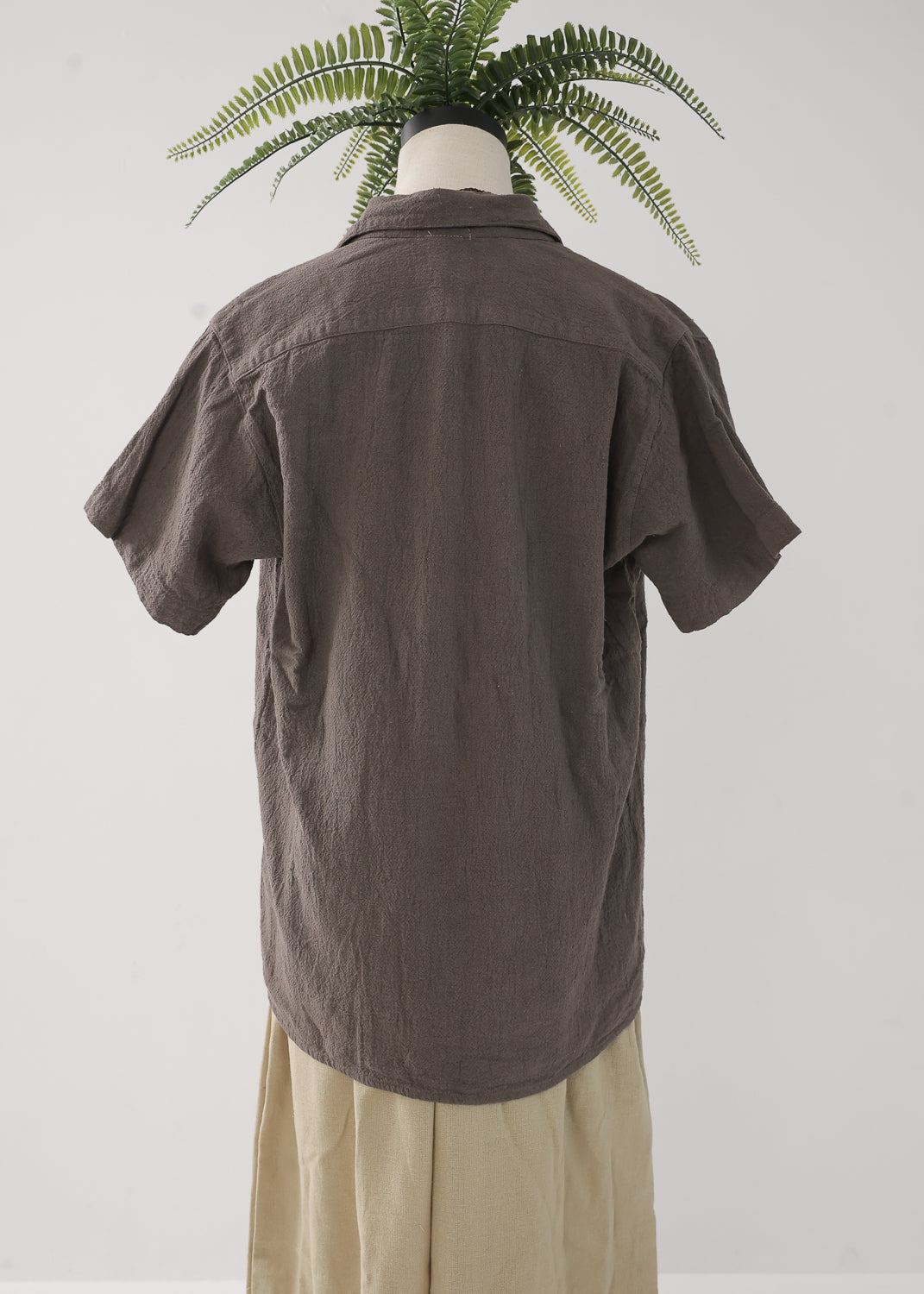 [Khadi of Love /ユニセックス] 草木染め・リラックスカディシャツ 全3色