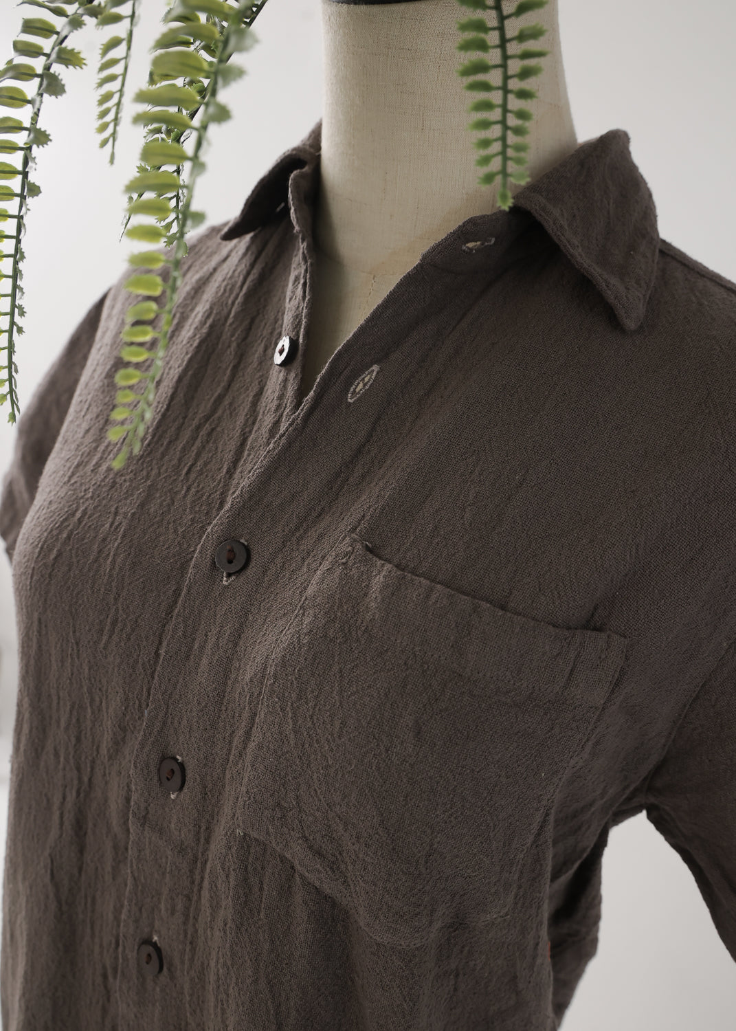 [Khadi of Love /ユニセックス] 草木染め・リラックスカディシャツ 全3色