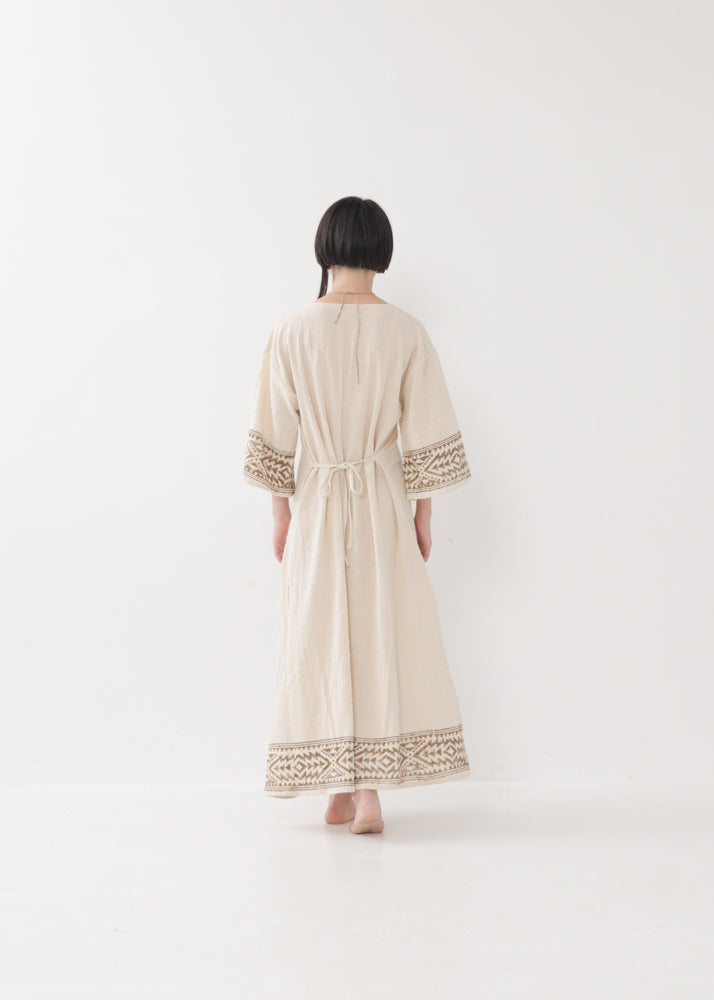 [NAZCA] Rawコットン・ オルテガドレス 七分袖