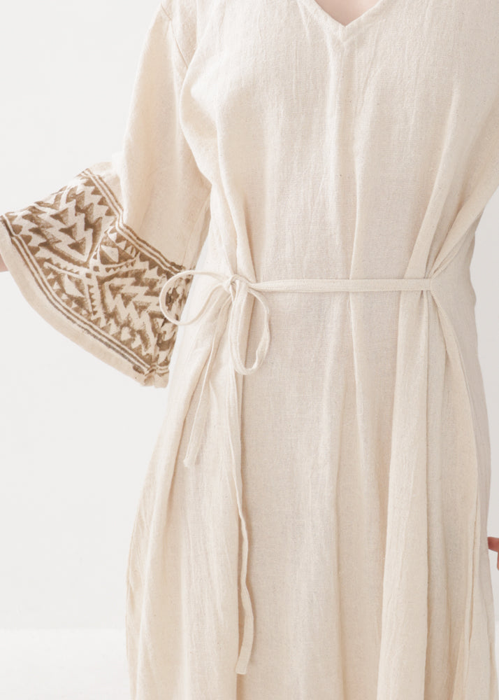 [NAZCA] Rawコットン・ オルテガドレス 七分袖