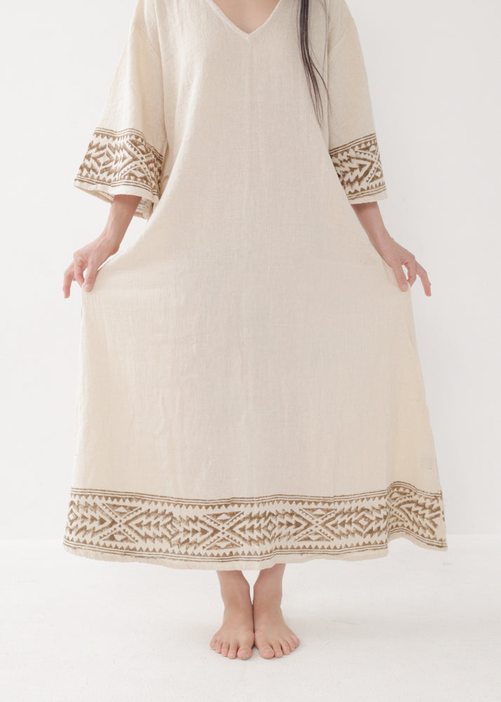 [NAZCA] Rawコットン・ オルテガドレス 七分袖