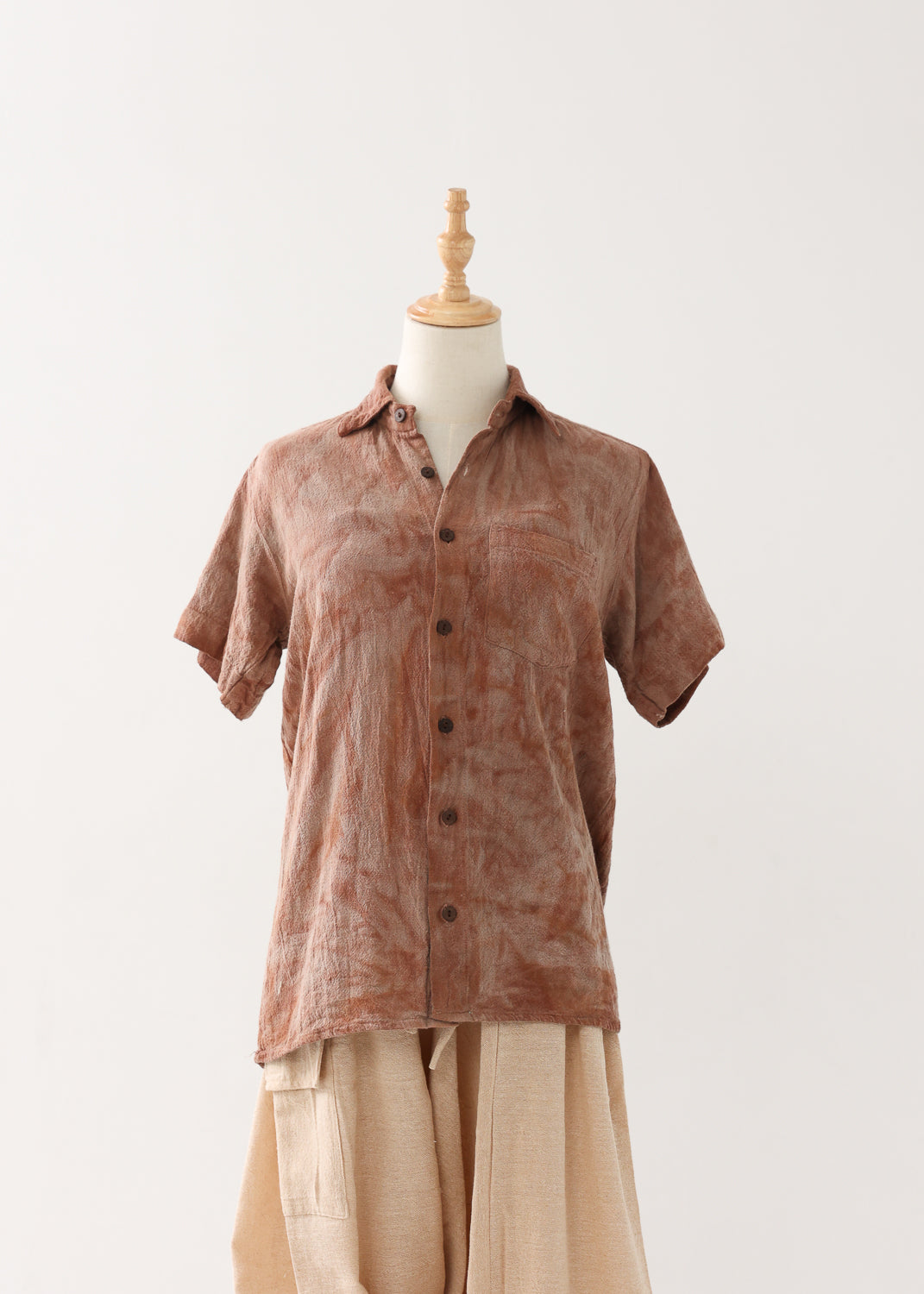[Khadi of Love /ユニセックス] 草木染め・リラックスカディシャツ 全3色