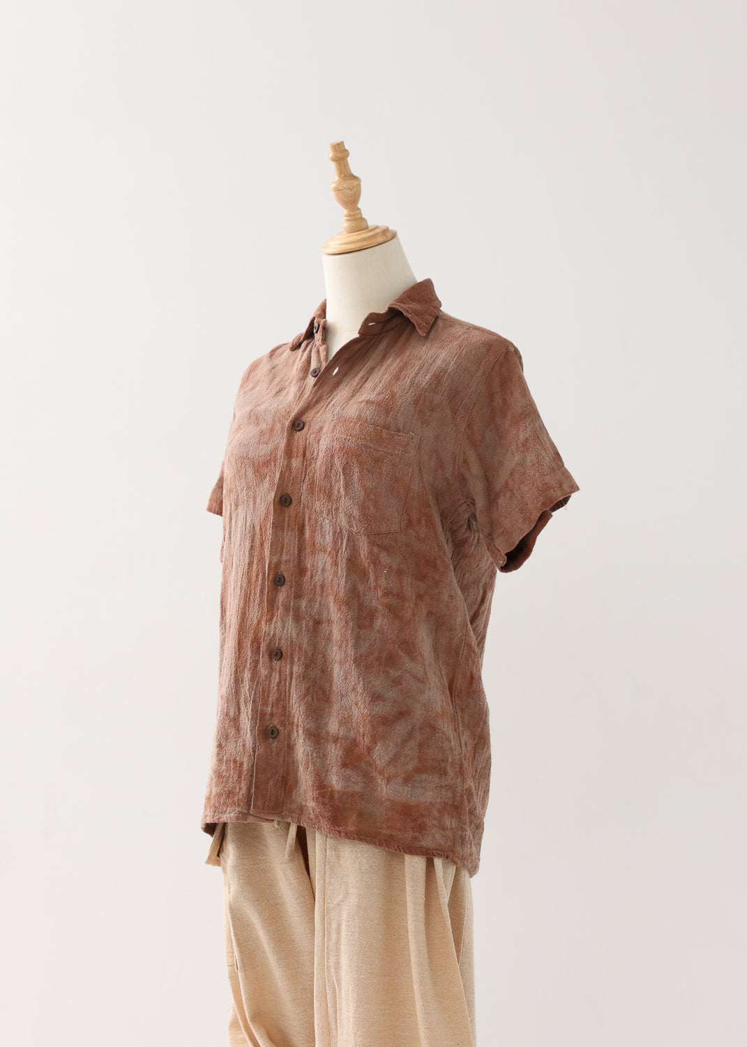 [Khadi of Love /ユニセックス] 草木染め・リラックスカディシャツ 全3色