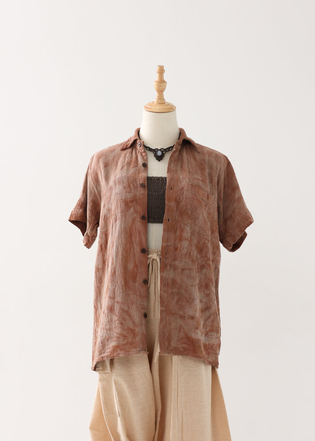 [Khadi of Love /ユニセックス] 草木染め・リラックスカディシャツ 全3色