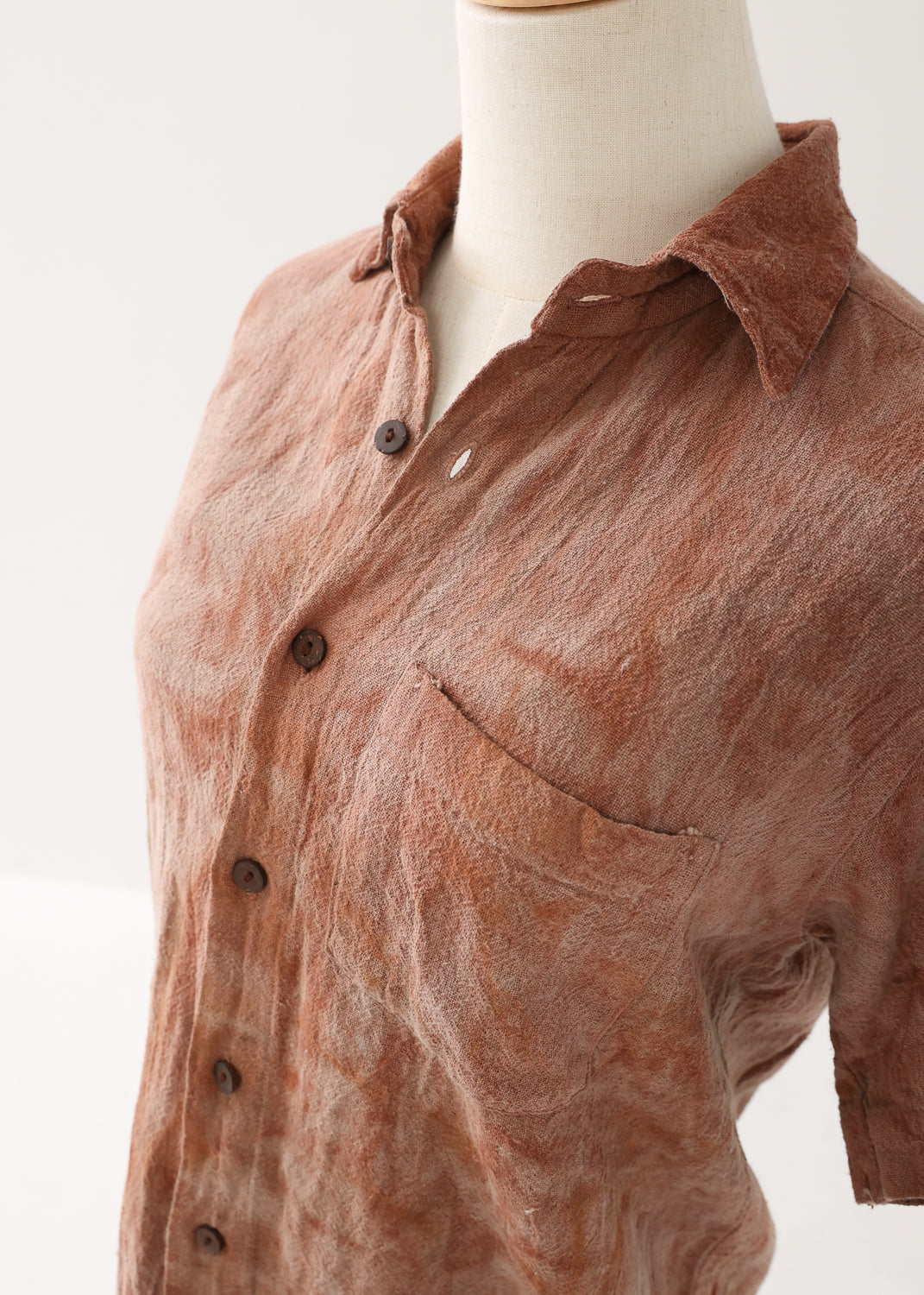 [Khadi of Love /ユニセックス] 草木染め・リラックスカディシャツ 全3色