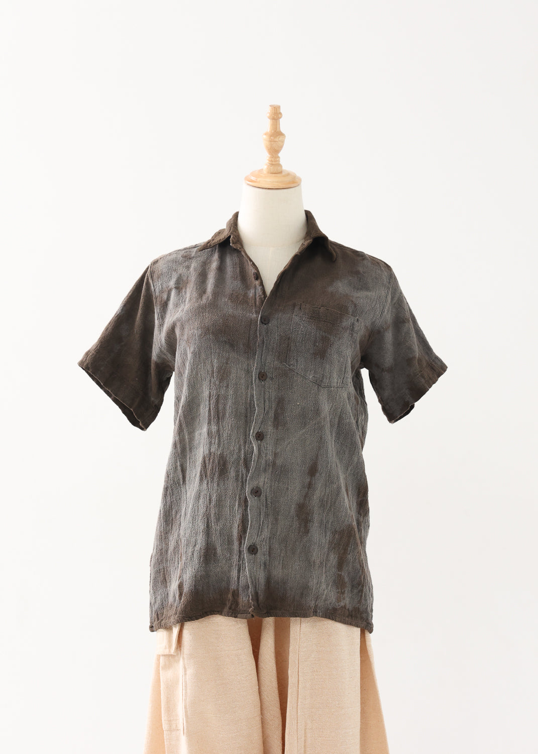[Khadi of Love /ユニセックス] 草木染め・リラックスカディシャツ 全3色
