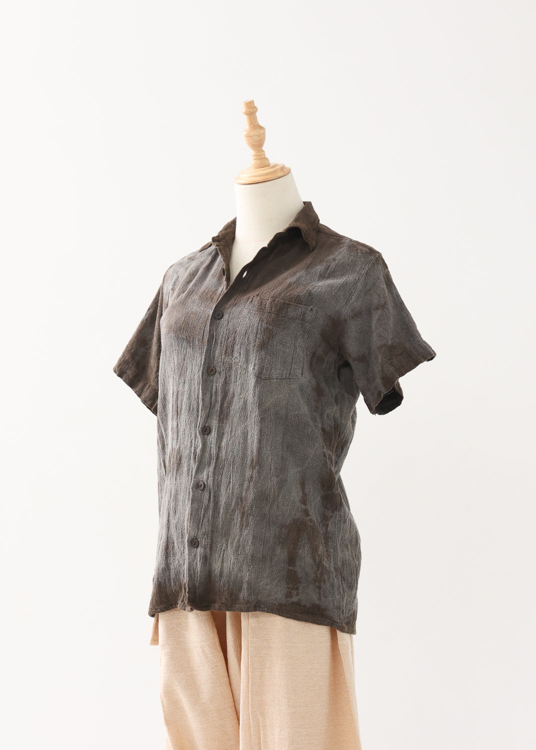 [Khadi of Love /ユニセックス] 草木染め・リラックスカディシャツ 全3色