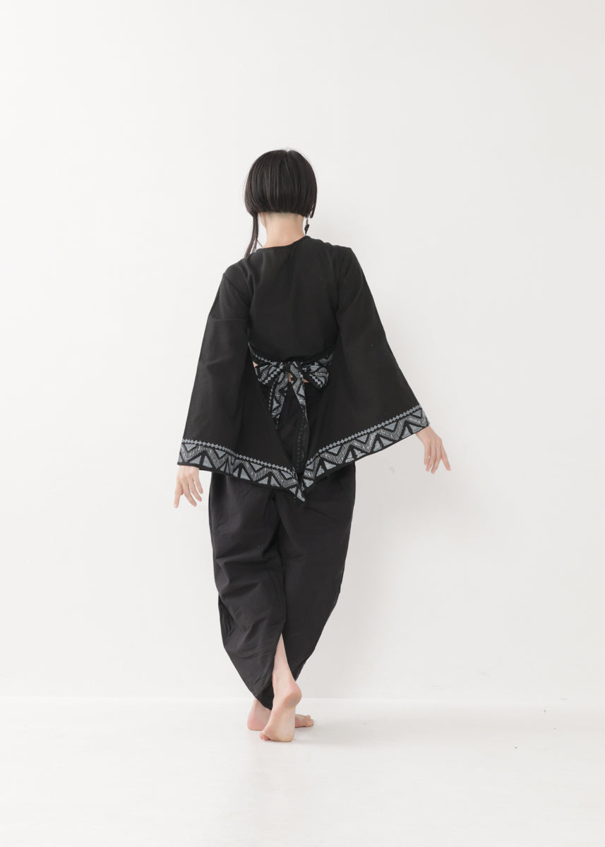 [NATURE FLOW] プリーツド・ラップパンツ 全3色