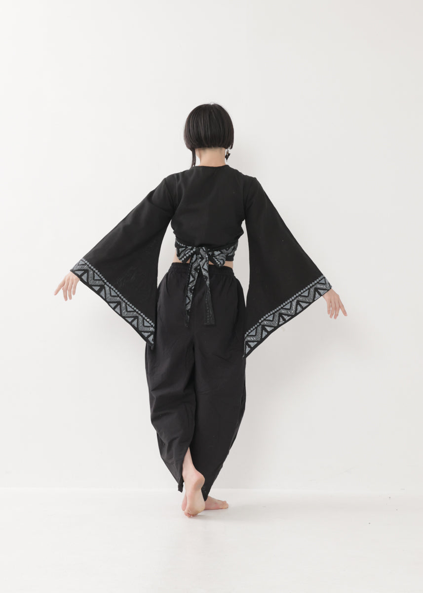 [NATURE FLOW] プリーツド・ラップパンツ 全3色