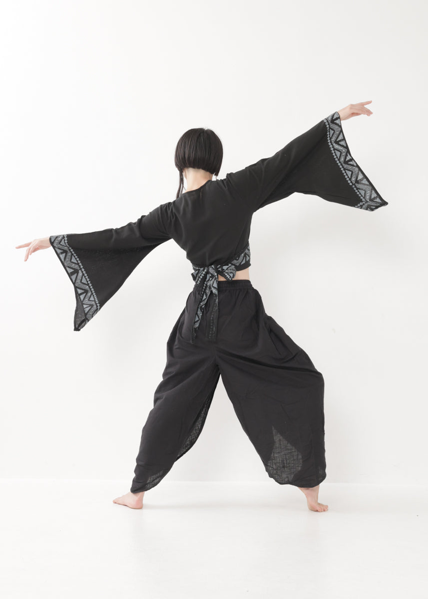 [NATURE FLOW] プリーツド・ラップパンツ 全3色