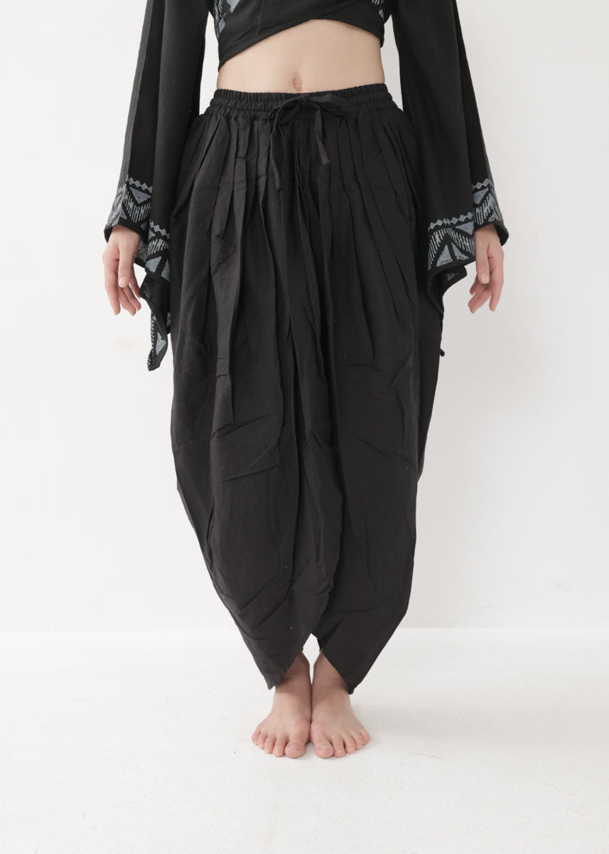 [NATURE FLOW] プリーツド・ラップパンツ 全3色