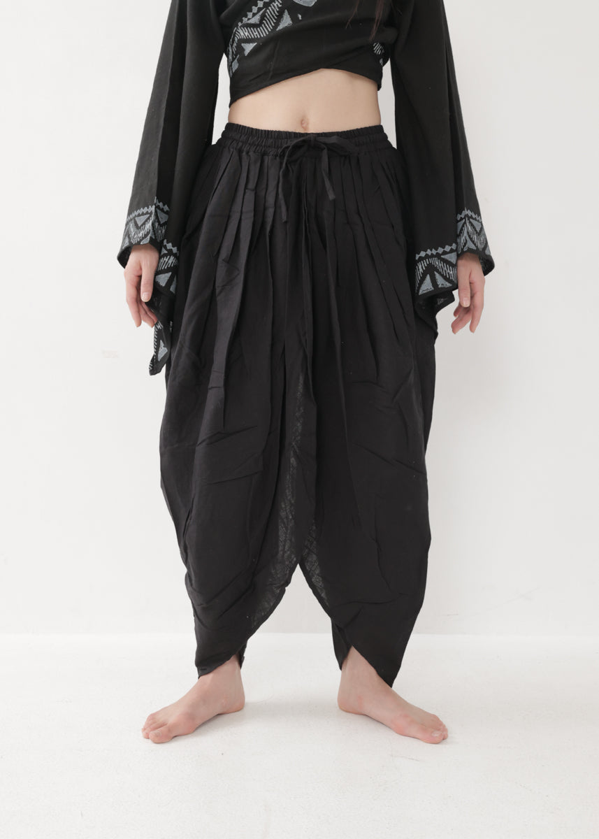 [NATURE FLOW] プリーツド・ラップパンツ 全3色