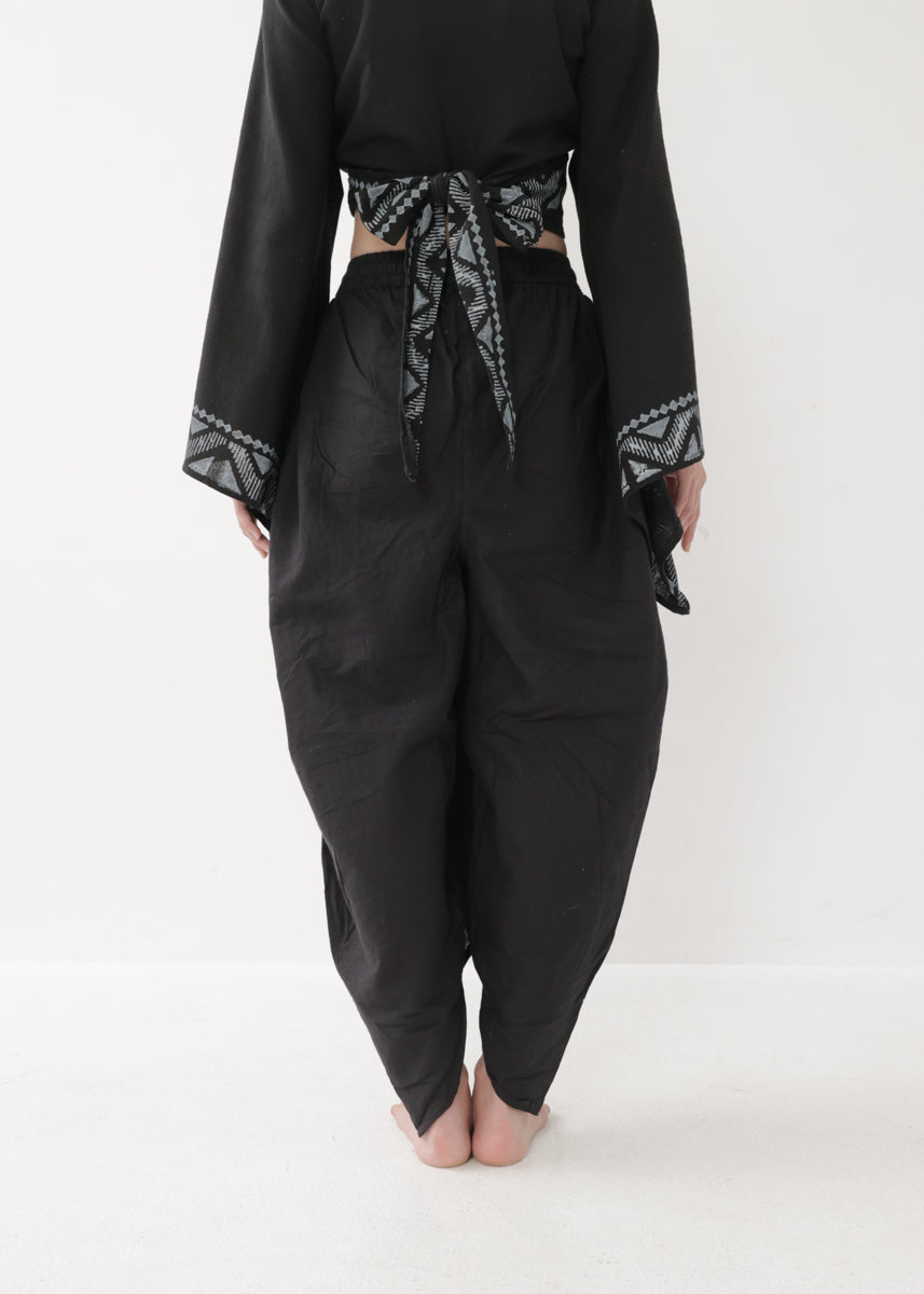 [NATURE FLOW] プリーツド・ラップパンツ 全3色