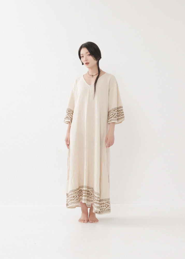 [NAZCA] Rawコットン・ オルテガドレス 七分袖