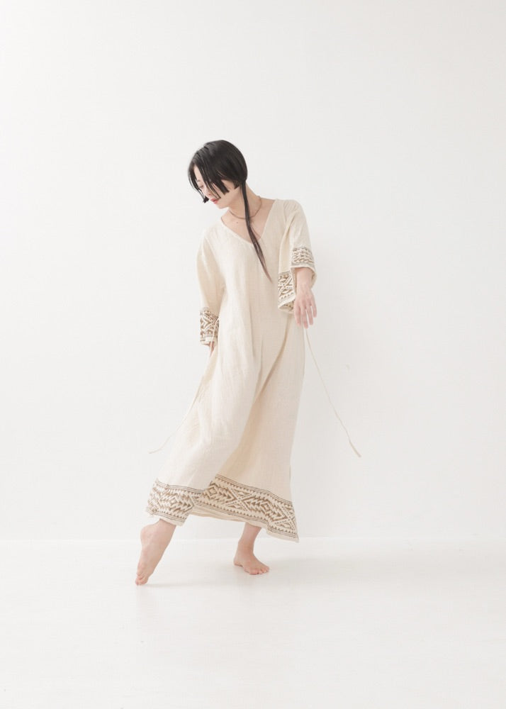 [NAZCA] Rawコットン・ オルテガドレス 七分袖