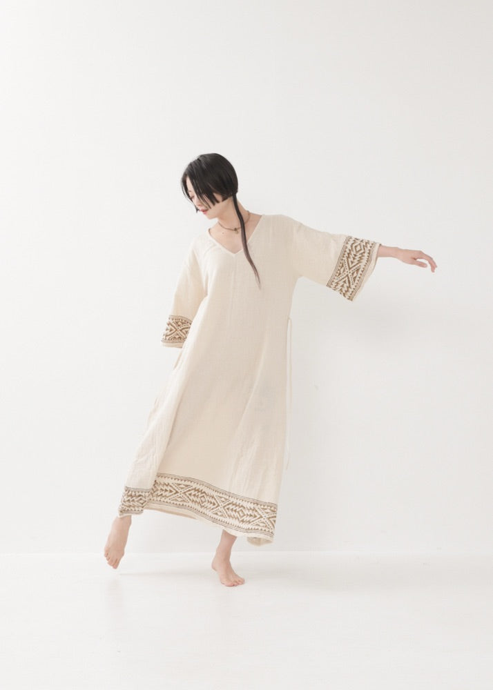 [NAZCA] Rawコットン・ オルテガドレス 七分袖