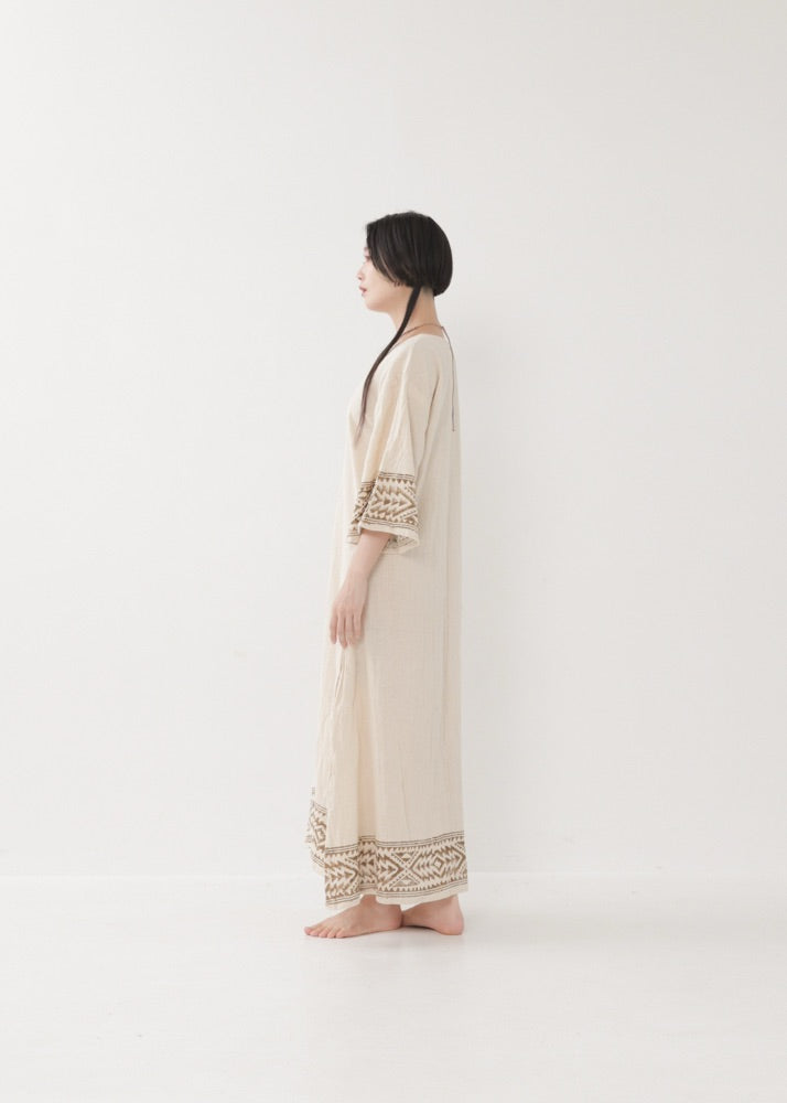 [NAZCA] Rawコットン・ オルテガドレス 七分袖