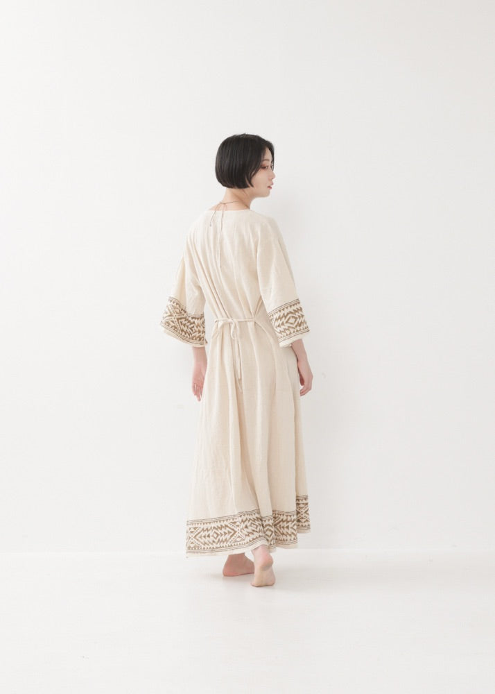 [NAZCA] Rawコットン・ オルテガドレス 七分袖