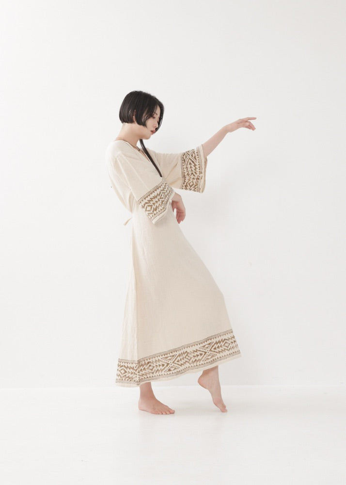 [NAZCA] Rawコットン・ オルテガドレス 七分袖