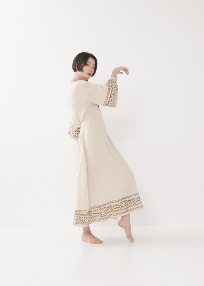 [NAZCA] Rawコットン・ オルテガドレス 七分袖