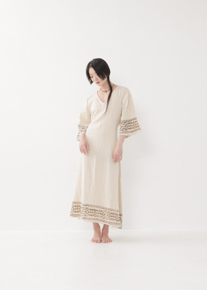 [NAZCA] Rawコットン・ オルテガドレス 七分袖