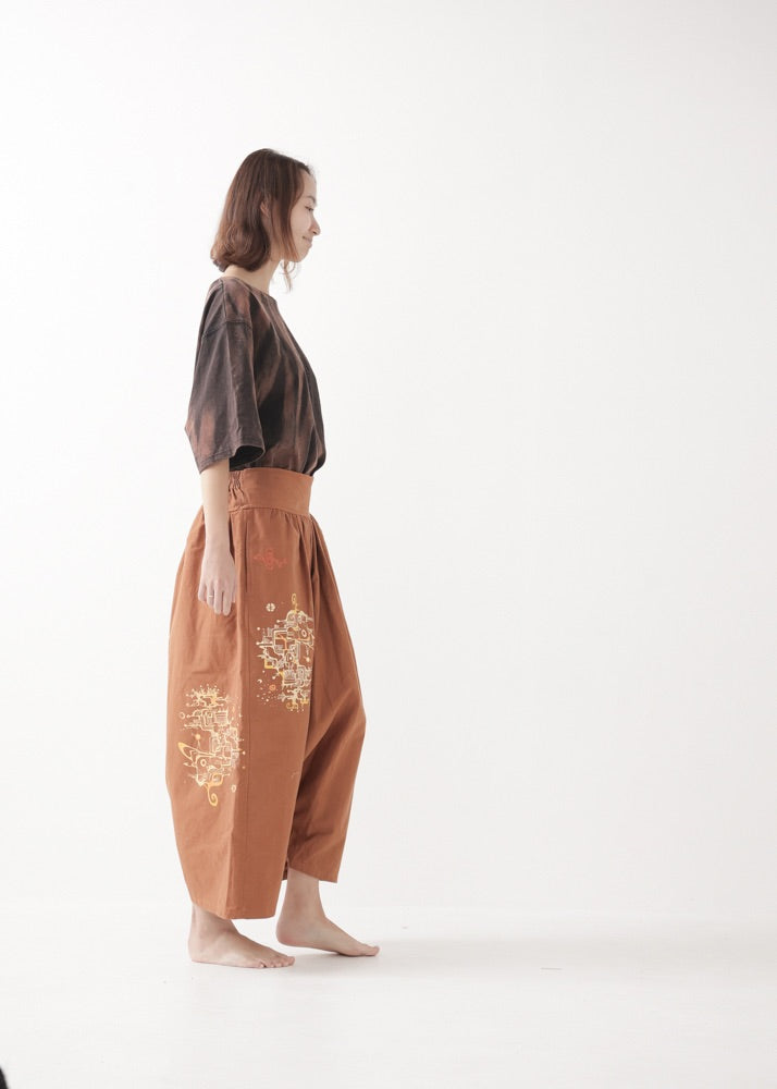 [Hue Of Tuneコラボ限定品] ヘンプコットン・サルエルパンツ