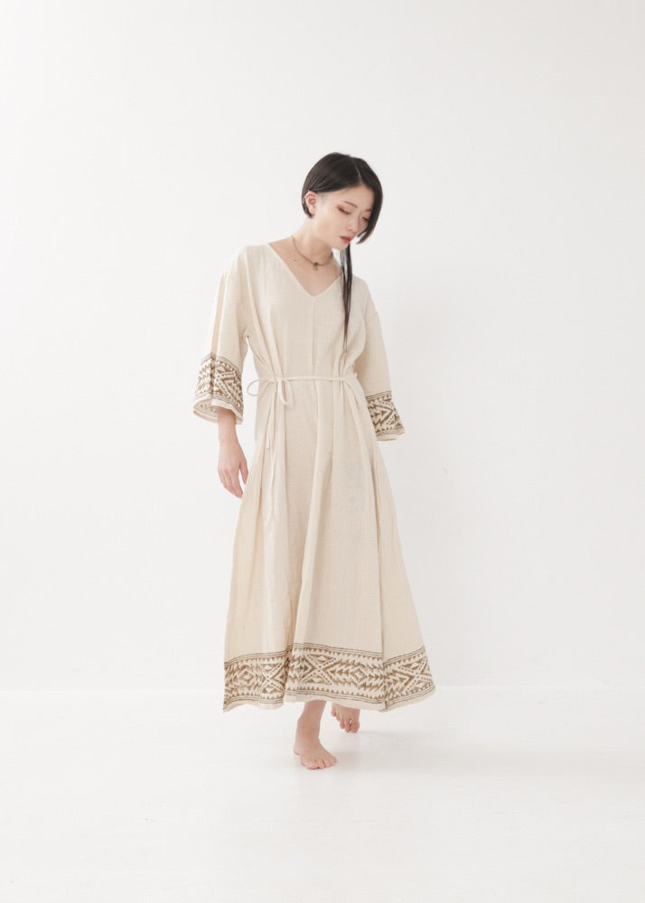 [NAZCA] Rawコットン・ オルテガドレス 七分袖