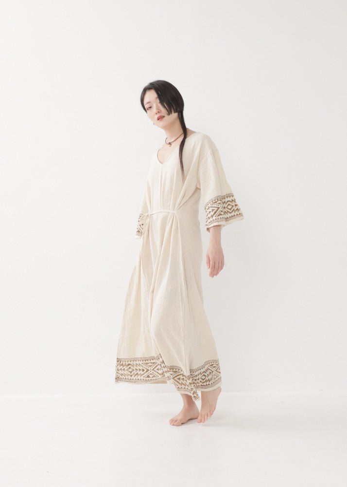 [NAZCA] Rawコットン・ オルテガドレス 七分袖