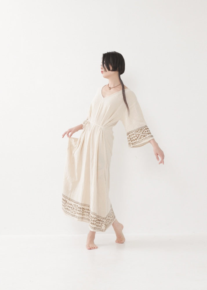 [NAZCA] Rawコットン・ オルテガドレス 七分袖